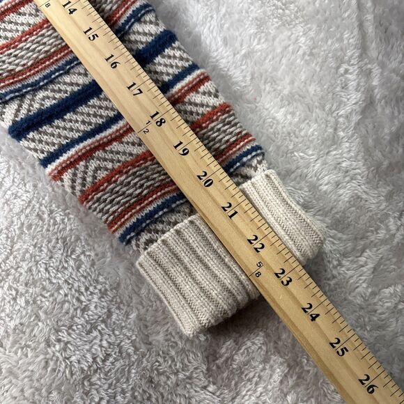 Toad & Co Women Hoodie Sweater Medium Striped Lambswool Zip Pockets Cozy Outdoor - Picture 5 of 11